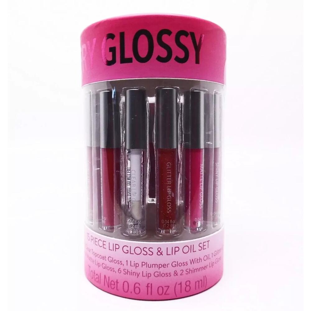 Very Glossy Lip Gloss Gift Set 15 Piece Collection for Glamorous Lips 0.6 oz SL